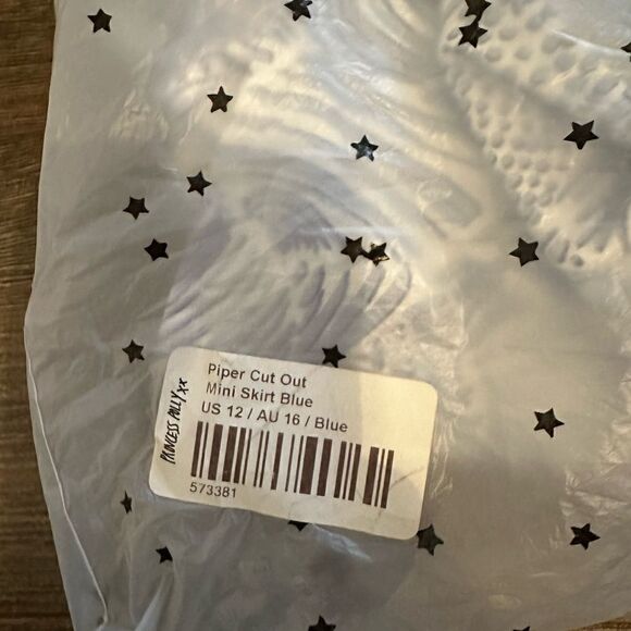 PRINCESS POLLY Piper Cut Out Mini Skirt Blue - Picture 7 of 7